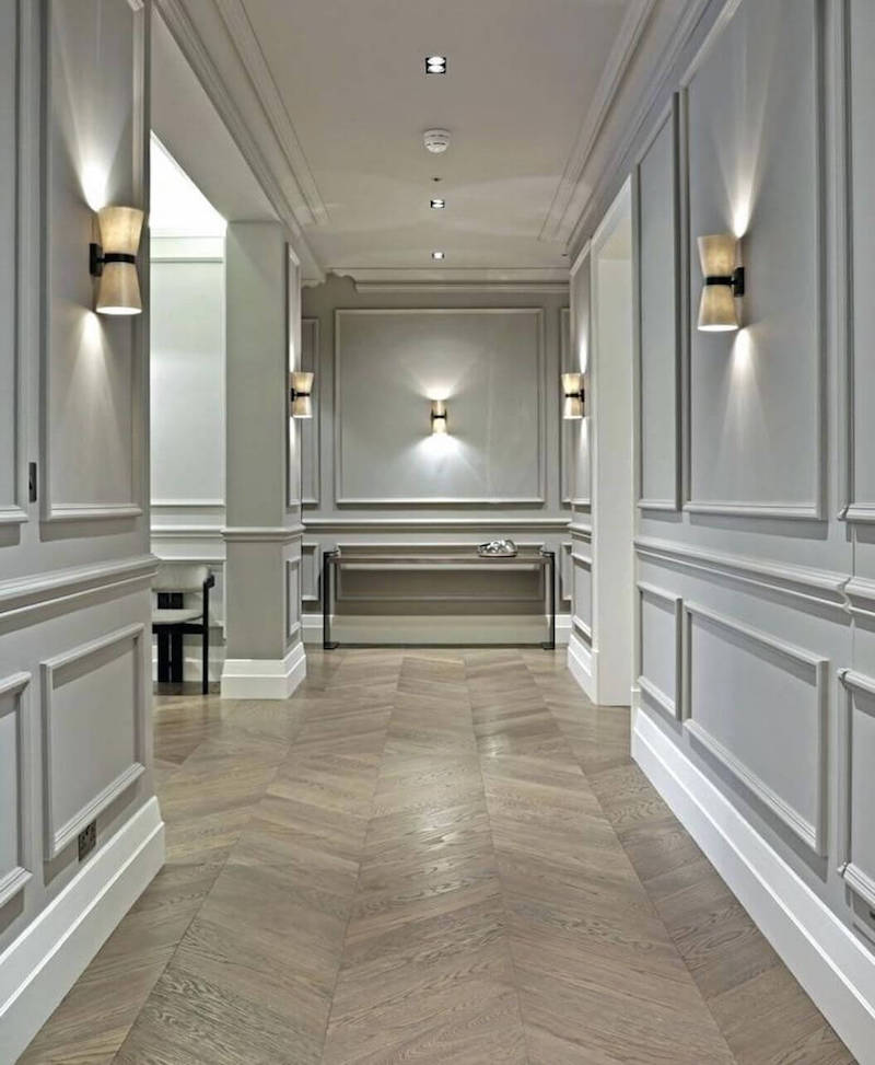 interior decorative trim showcasing a hallway