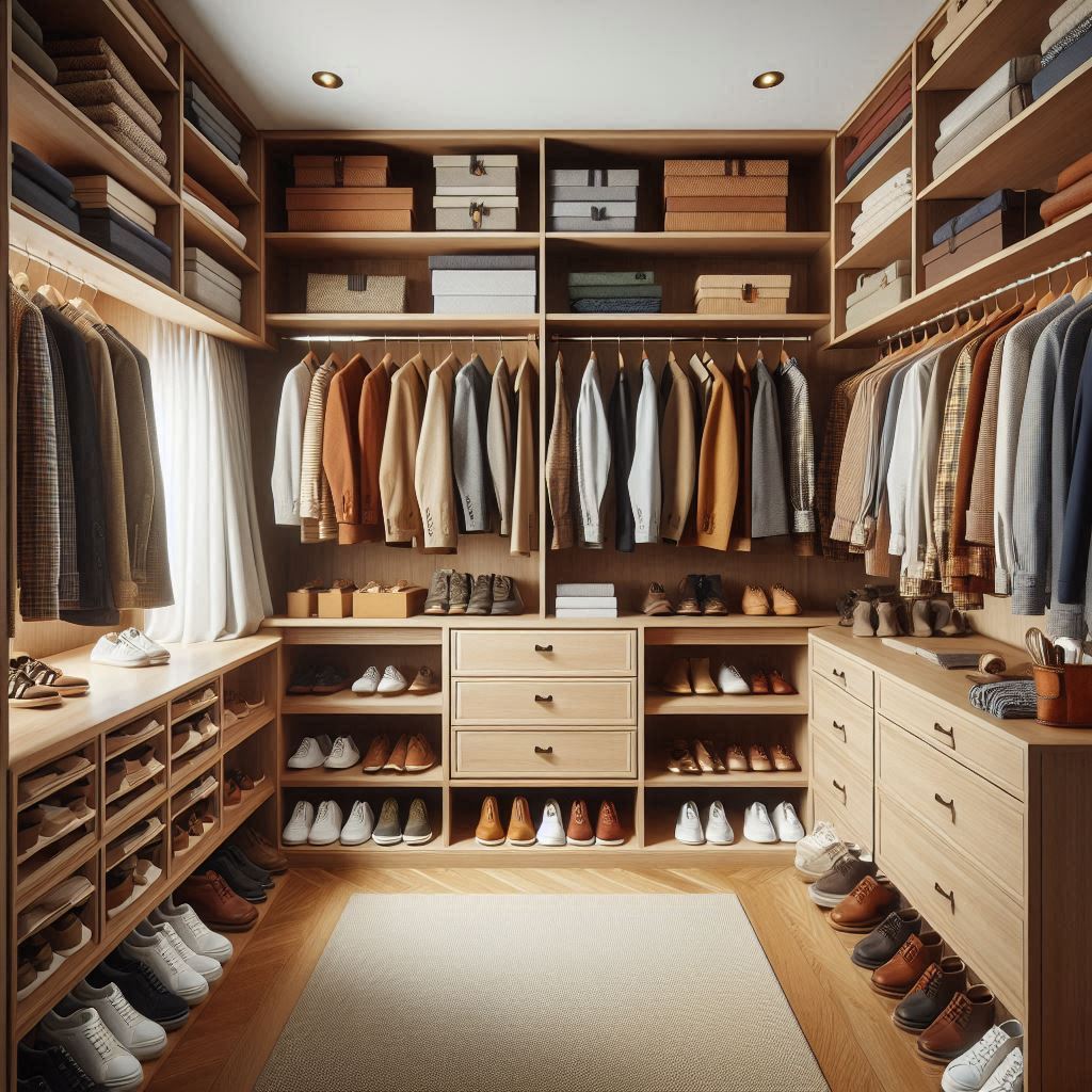 A Custom Built-Ins in a Walk-in Closet