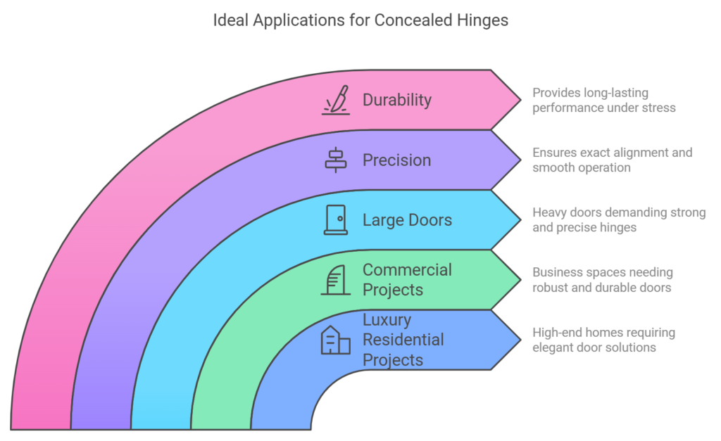 Illustration of Different Hidden Door Hinges