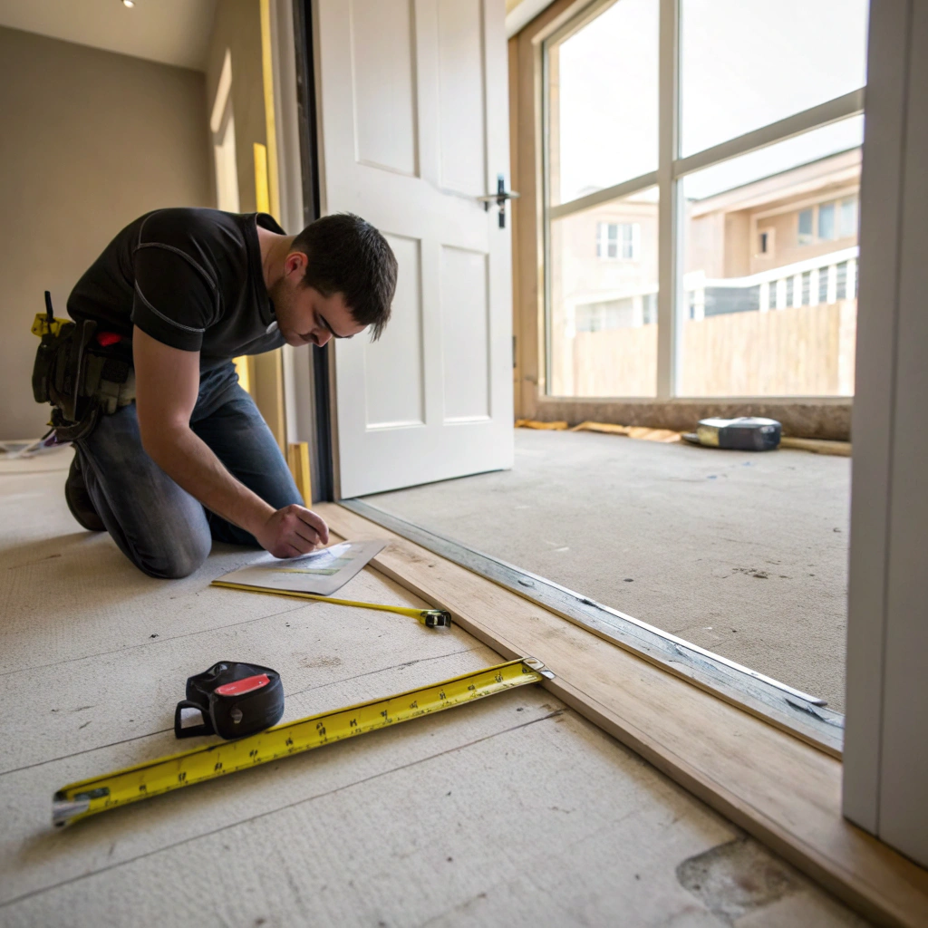 scribing a door to unlevel and uneven floor