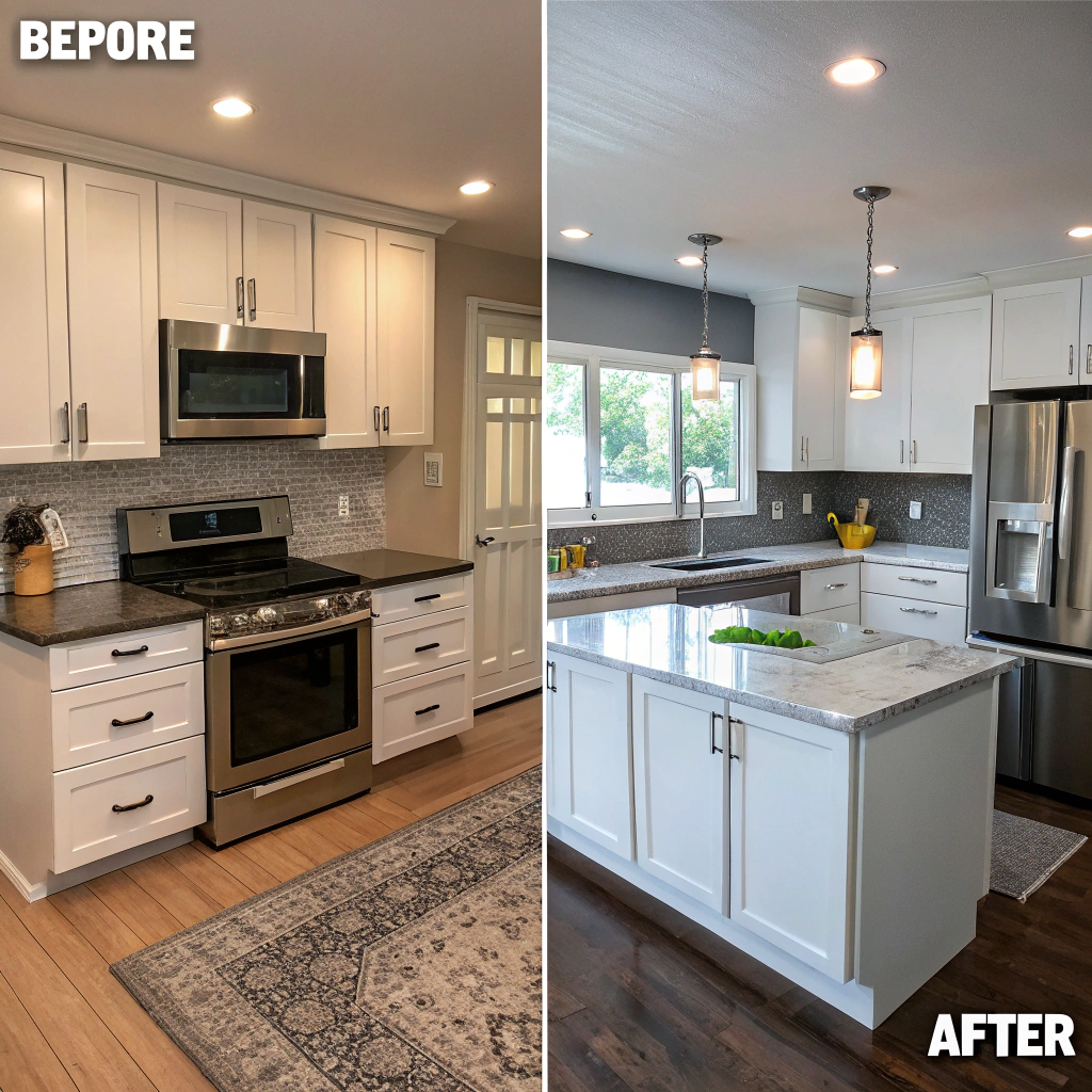 reface kitchen cabinet before and after 