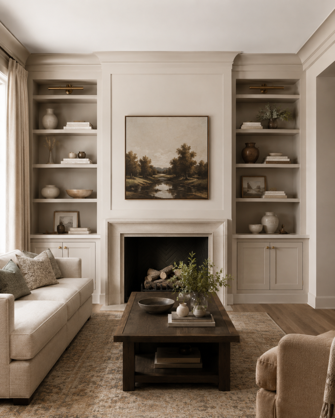 Custom built-in cabinetry and shelving
