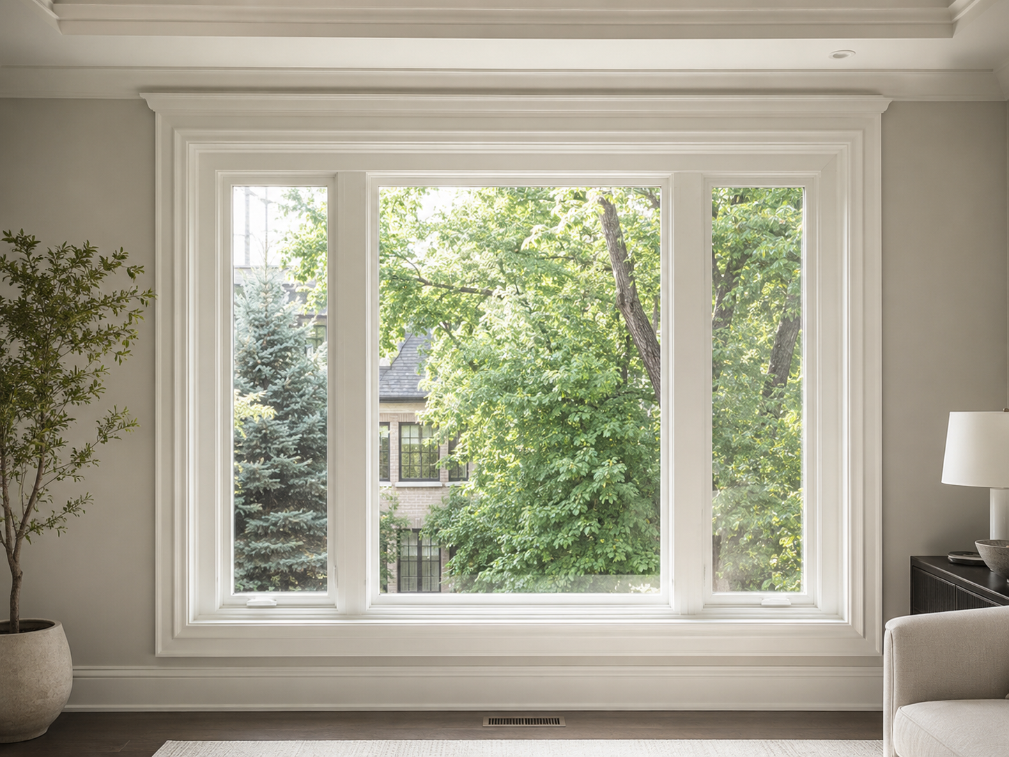 Door and window casing design example in an existing interior