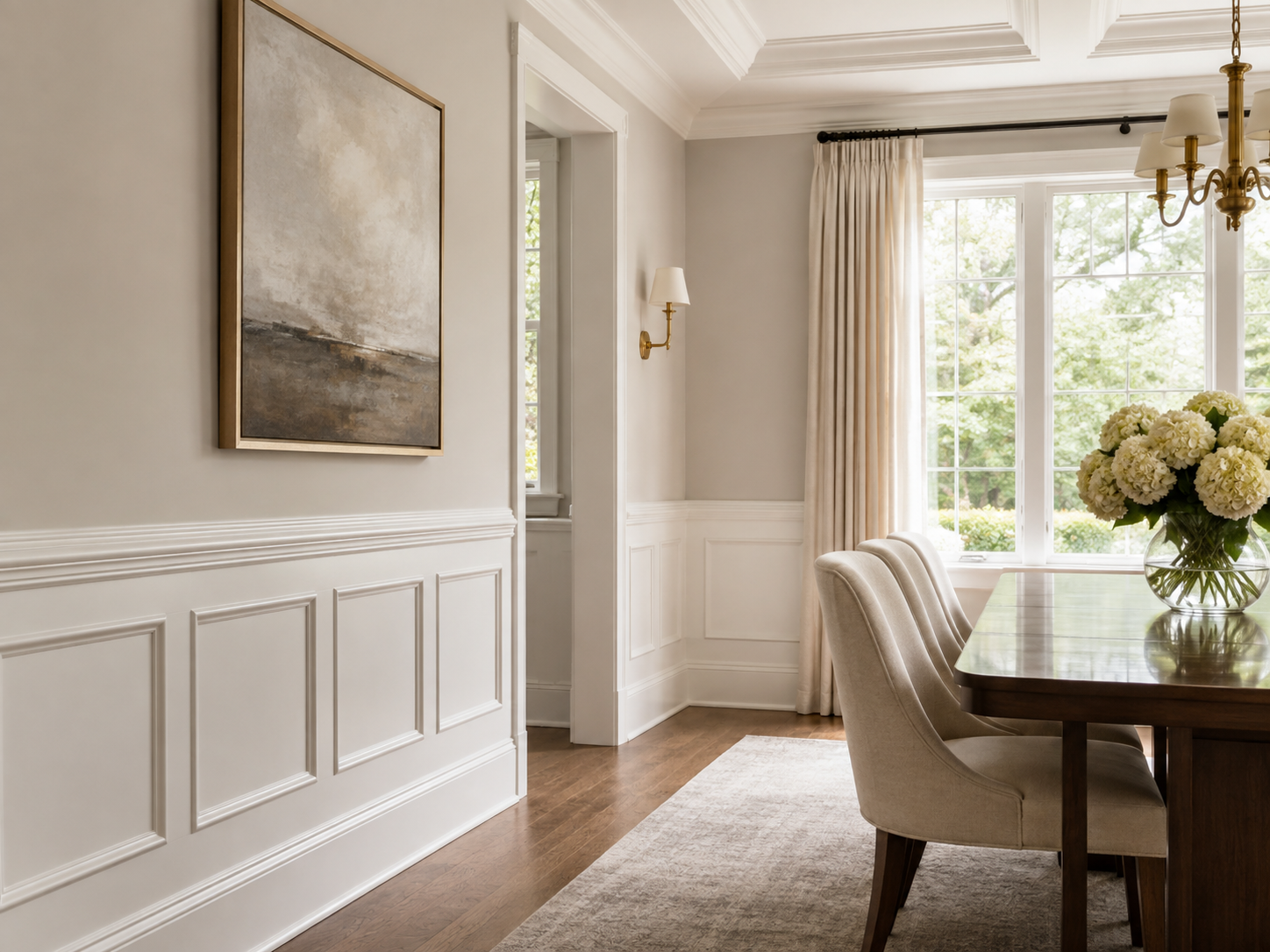 Stairway wainscoting design example