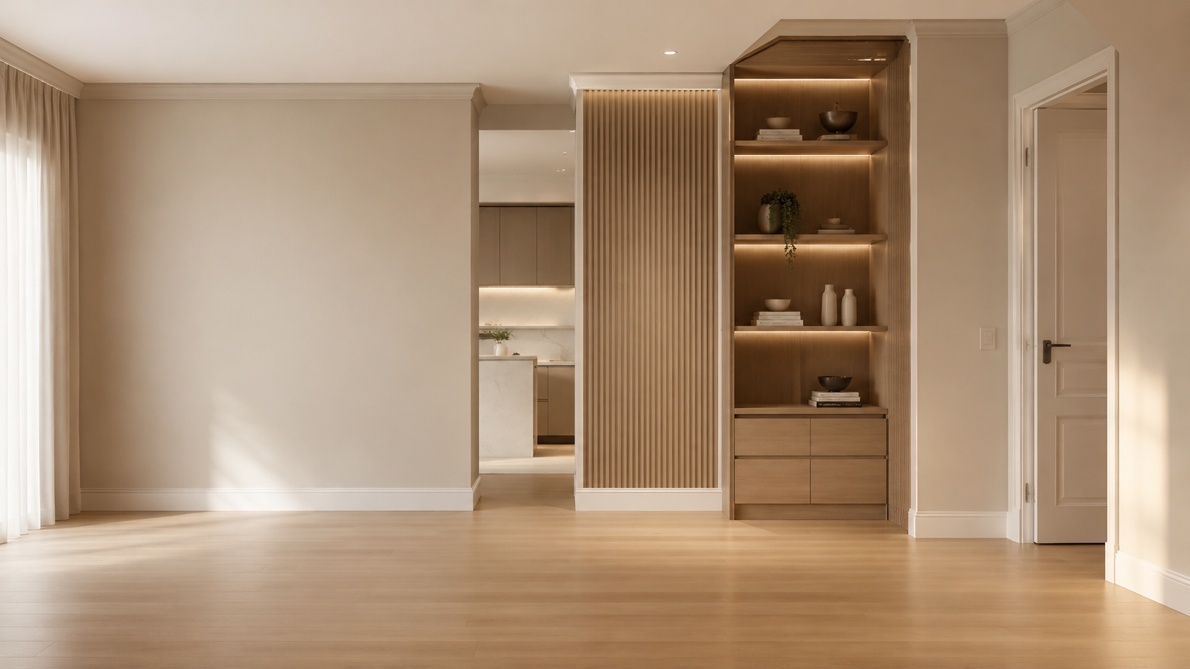 Decorative architectural wall panelling and millwork