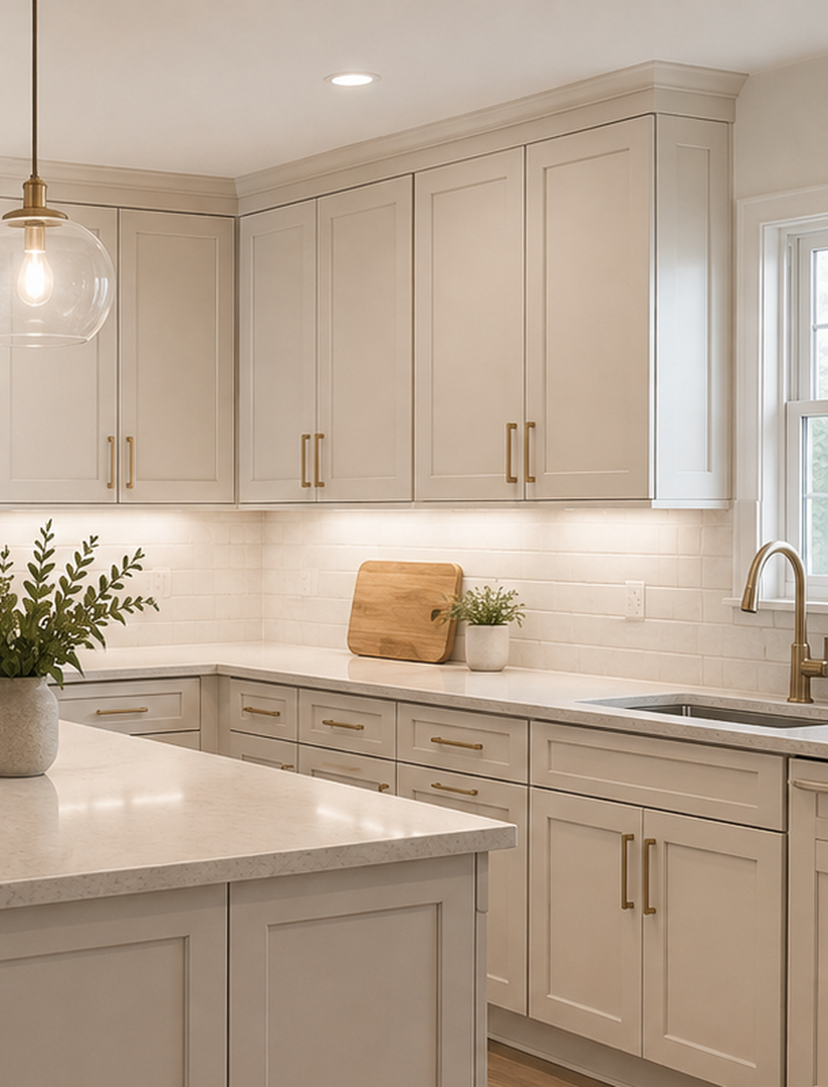 Kitchen updated with replacement Shaker cabinet doors and drawer fronts