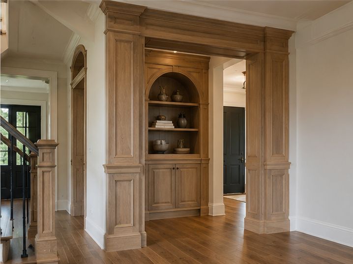 One-of-a-kind custom millwork and interior wood details
