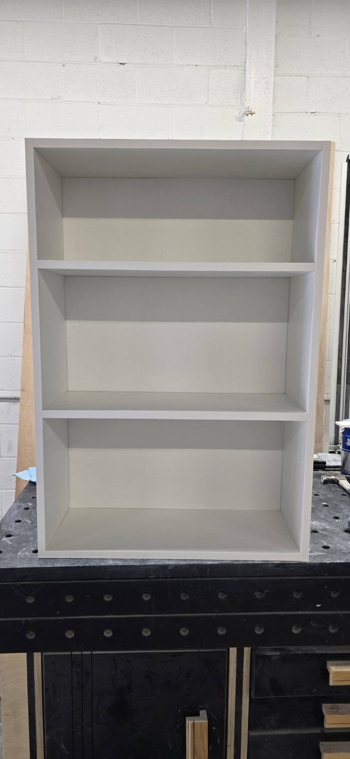 Smooth painted MDF cabinet box manufactured by Miter5